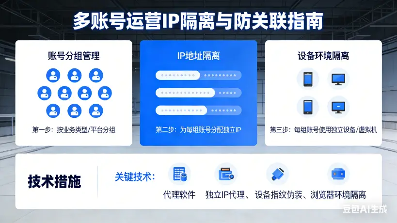 多账号运营时的IP隔离与防关联