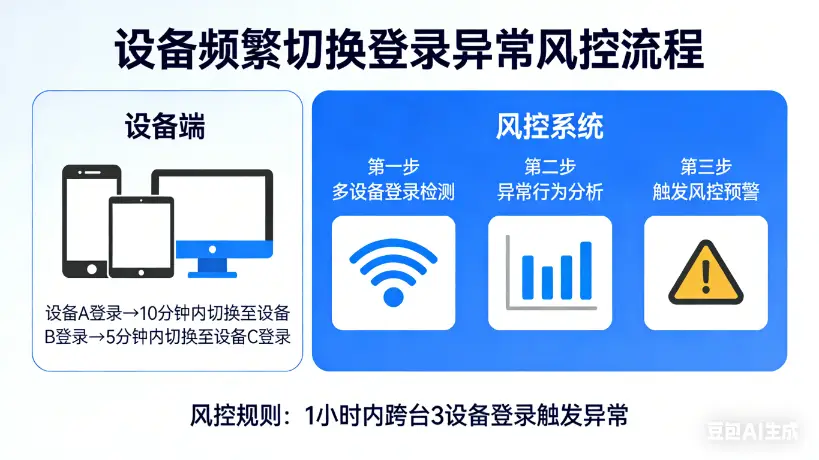 设备频繁切换登录导致的异常风控